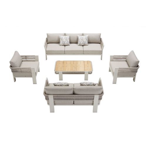 Modernes Lounge-Gartenmöbel - BORROMEO - Higold - Sunbrella® / Teakholz / Aluminium