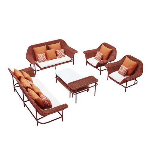 Modernes Lounge-Gartenmöbel - LISBOA - Higold - Aluminium / Kordel / Keramik