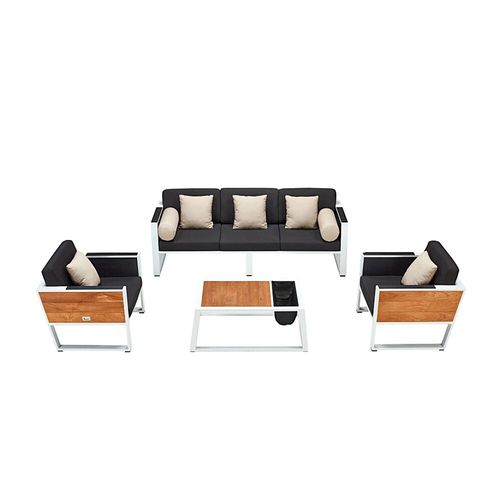Modernes Lounge-Gartenmöbel - YORK - Higold - Sunbrella® / Teakholz / Aluminium