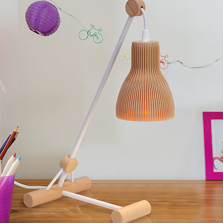 Tischlampe - BIO S - Luxcambra - Holz / originelles Design / mit Kabel