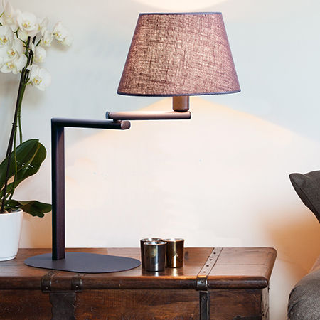 Tischlampe - HOTEL RUSTIC S - Luxcambra - Baumwolle / modern / mit Kabel