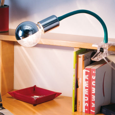 Tischlampe - FLEX - Luxcambra - aus verchromtem Metall / modern / mit Kabel