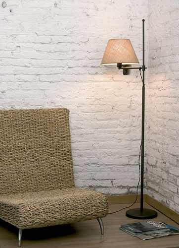 Stehleuchte - LONDON CROSS P - Luxcambra - Baumwolle / modern / mit Kabel