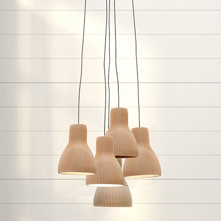 Hängelampe - BIO C - Luxcambra - Holz / modern / mit Kabel
