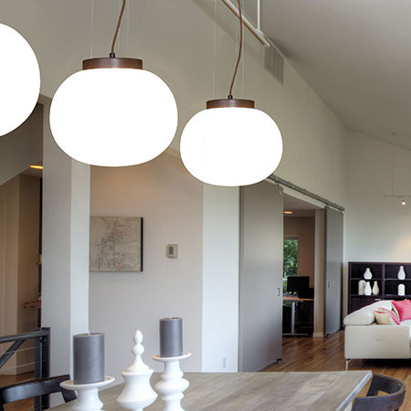 Hängelampe - MOON 2 C - Luxcambra - Opal / modern / mit Kabel