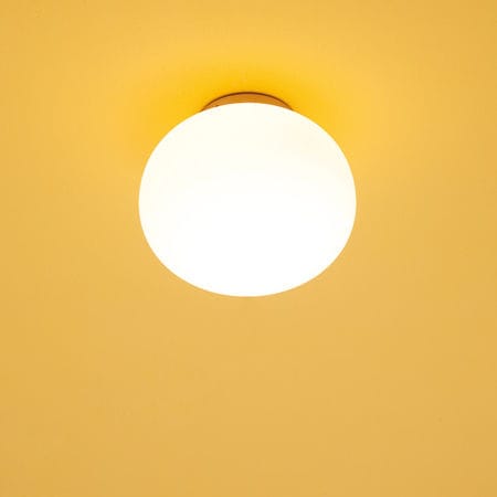 Moderne Deckenleuchte - MOON 2 PL - Luxcambra - rund / Nickel / Opal