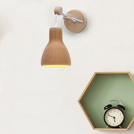 Moderne Wandleuchte - BIO A - Luxcambra - für den Innenraum / Holz / fluoreszierend