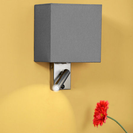 Moderne Wandleuchte - CUB  - Luxcambra - für den Innenraum / Nickel / Baumwolle
