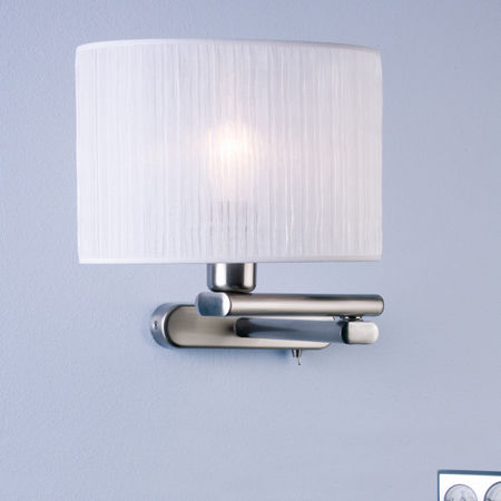 Moderne Wandleuchte - HOTEL A - Luxcambra - für den Innenraum / Nickel / Stoff