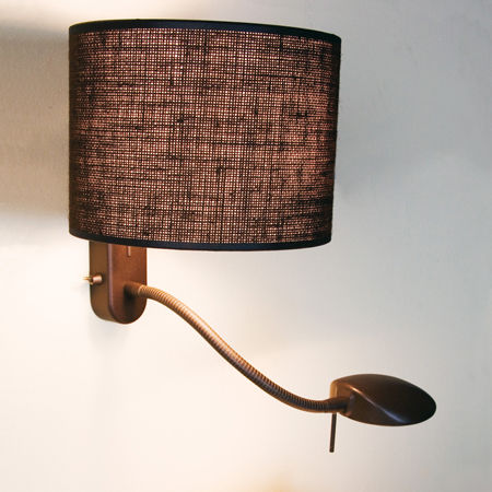 Moderne Wandleuchte - ROOM DOBLE - Luxcambra - für den Innenraum / Nickel / Baumwolle
