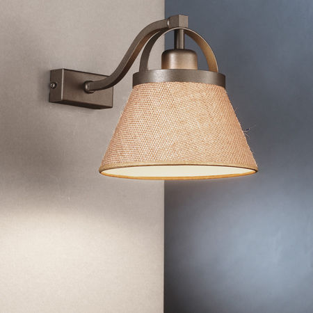 Moderne Wandleuchte - RUSTIC 28 - Luxcambra - für den Innenraum / Baumwolle / konisch