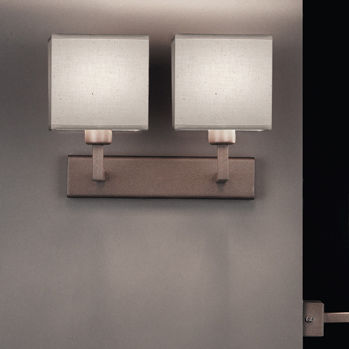 Moderne Wandleuchte - KENIA A - Luxcambra - für den Innenraum / Nickel / Baumwolle