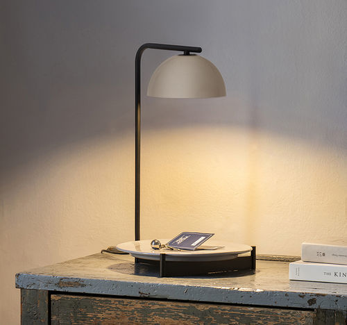 Tischlampe - ABSIS S - Luxcambra - Büro / Eisen / Terrakotta