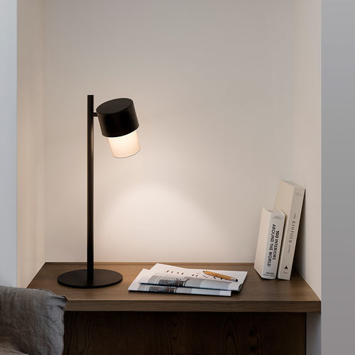 Tischlampe - KAN S - Luxcambra - Büro / Metall / Pflanzenfaser