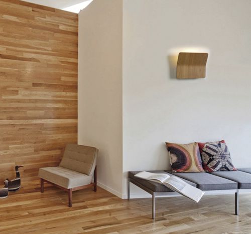 Minimalistische Wandleuchte - KITO - Luxcambra - für den Innenraum / Holz / rechteckig