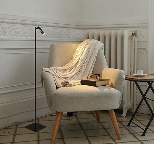 Stehleuchte - MANHATTAN P - Luxcambra - Nickel / modern / mit Kabel