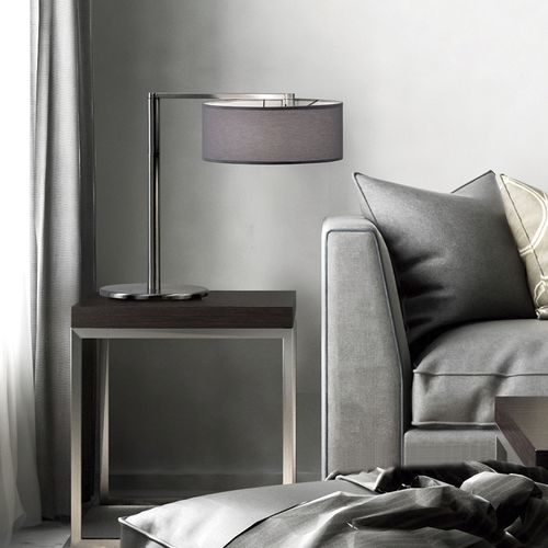 Tischlampe - MATRIX S - Luxcambra - Nickel / Seide / modern