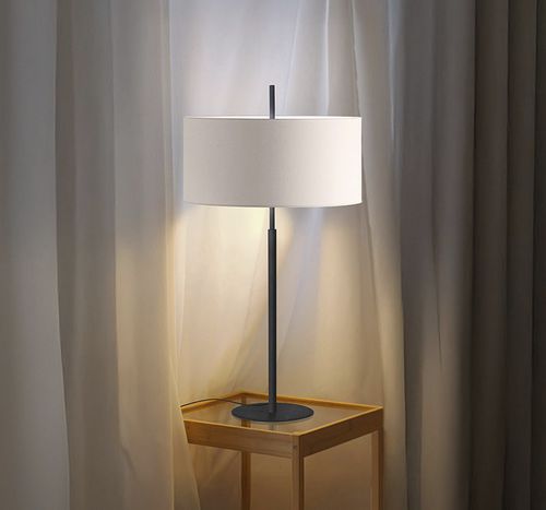 Tischlampe - NAUTIC S - Luxcambra - Nickel / Baumwolle / modern