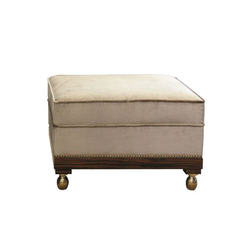 Sitzkissen / Art Deco - S130H - Cygal Art Deco GmbH & Co. KG - Stoff / Leder / Messing