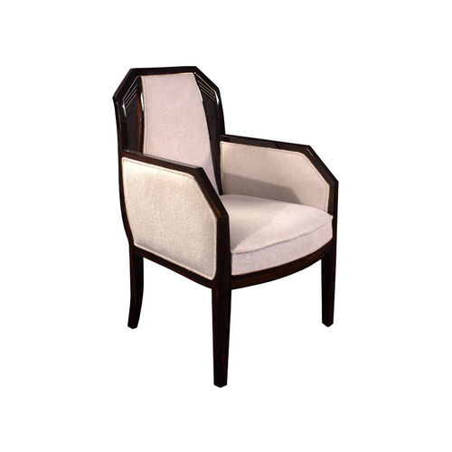 Sessel / Art Deco - ST047 - Cygal Art Deco GmbH & Co. KG - Stoff / Leder / Macassar-Ebenholz