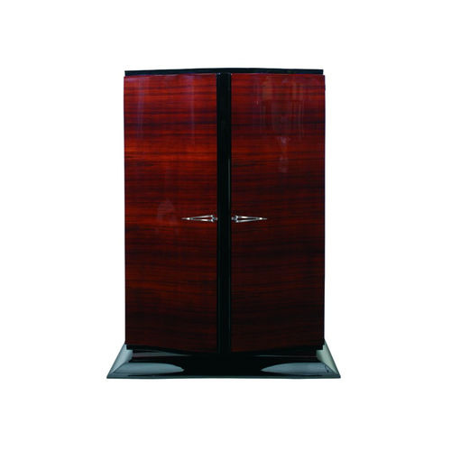 Kleiderschrank / Art Deco - SA051 - Cygal Art Deco GmbH & Co. KG - Palisander / mit Schwingtür / schwarz