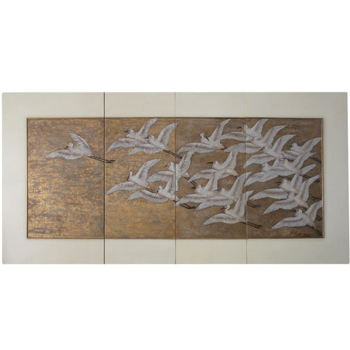 Dekorplatte für Wand - ART004 - CRANE - Cygal Art Deco GmbH & Co. KG - Holz / Relief / grau