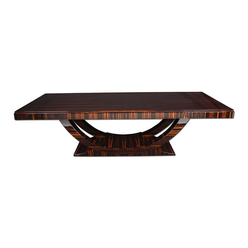 Besprechungstisch / Art Deco - T020 - Cygal Art Deco GmbH & Co. KG - glänzend lackiertes Holz / Macassar-Ebenholz / Gestell aus Macassar-Ebenholz