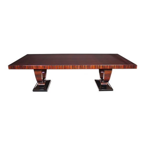 Besprechungstisch / Art Deco - T033 - Cygal Art Deco GmbH & Co. KG - glänzend lackiertes Holz / Macassar-Ebenholz / Gestell aus Macassar-Ebenholz