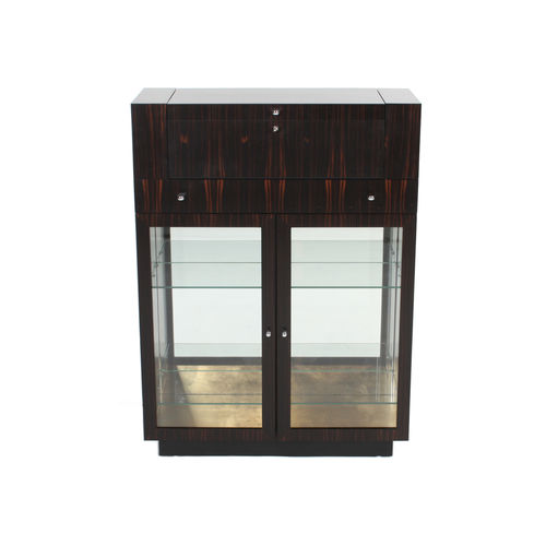 Vitrine / Art Deco - SA055 - Cygal Art Deco GmbH & Co. KG - Macassar-Ebenholz / mit Tür