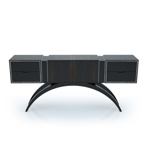 Sideboard mit hohen Beinen - ZSB001 - Cygal Art Deco GmbH & Co. KG - Art Deco / hochglanzlackiertes Holz / Ziricote