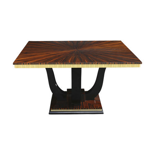 Couchtisch / Art Deco - CT001 - Cygal Art Deco GmbH & Co. KG - Macassar-Ebenholz / glänzend lackiertes Holz / Gestell aus Macassar-Ebenholz