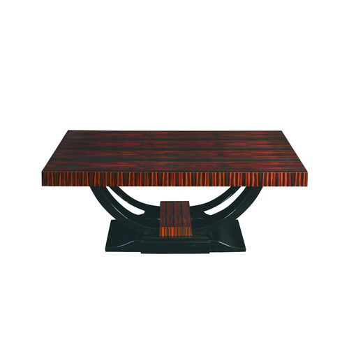 Couchtisch / Art Deco - CT016 - Cygal Art Deco GmbH & Co. KG - Macassar-Ebenholz / glänzend lackiertes Holz / Gestell aus Macassar-Ebenholz