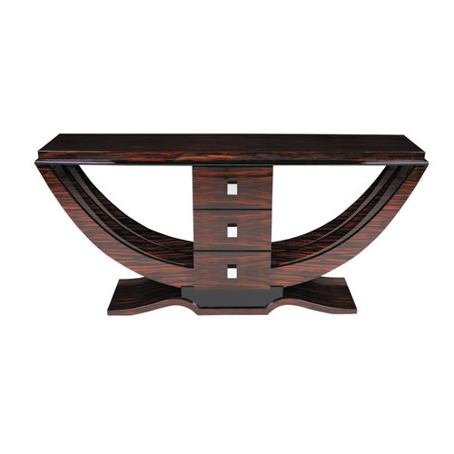 Konsolentisch / Art Deco - KS027 - Cygal Art Deco GmbH & Co. KG - glänzend lackiertes Holz / Macassar-Ebenholz / Gestell aus Holz