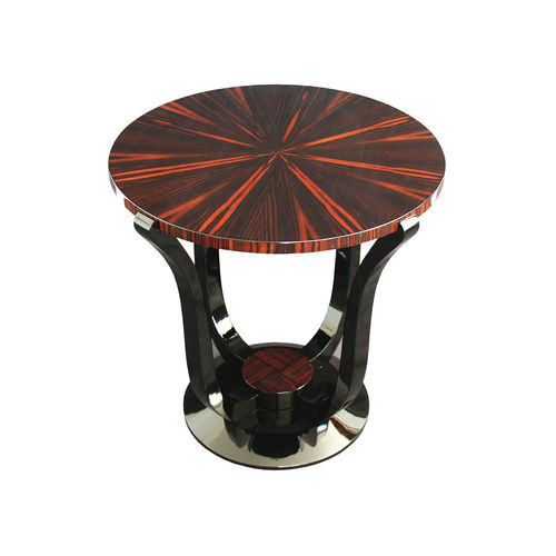 Beistelltisch / Art Deco - BS009 - Cygal Art Deco GmbH & Co. KG - glänzend lackiertes Holz / Macassar-Ebenholz / Gestell aus lackiertem Holz
