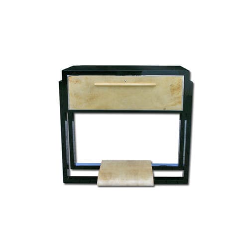 Barschrank / Art Deco - B015 - Cygal Art Deco GmbH & Co. KG - Edelstahl / Leder / Pergamentpapier