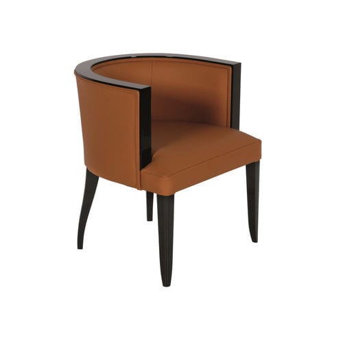 Sessel / Art Deco - ST030 - Cygal Art Deco GmbH & Co. KG - Stoff / Leder / Nussbaum