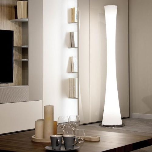 Moderne Leuchtsäule - CLESSIDRA - selène illuminazione - geblasenes Glas / LED / für den Innenraum