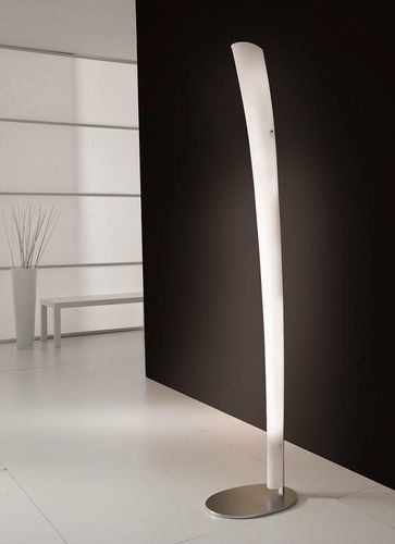 Stehleuchte - CALLA - selène illuminazione - gebürsteter Edelstahl / Glas / modern