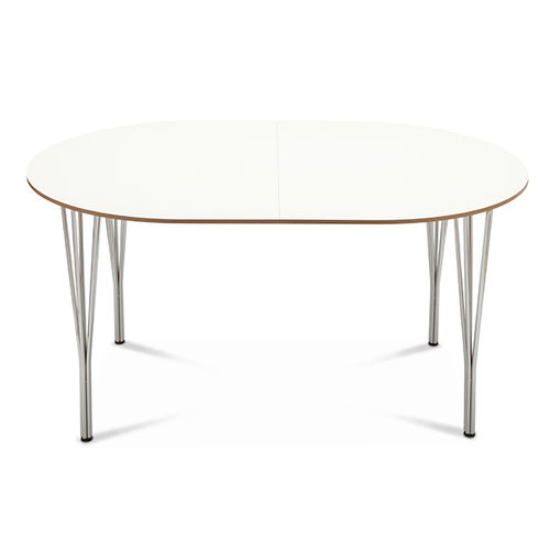 Moderner Tisch - CONTRACT - Danerka - Holzfurnier / Stahl / Linoleum