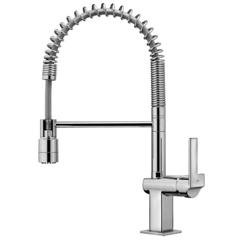 Aufsatz-Einhebelmischer - CUADRO: TPCU-SHOWER - Intra Teka - Edelstahl / für Küche / 1-Loch