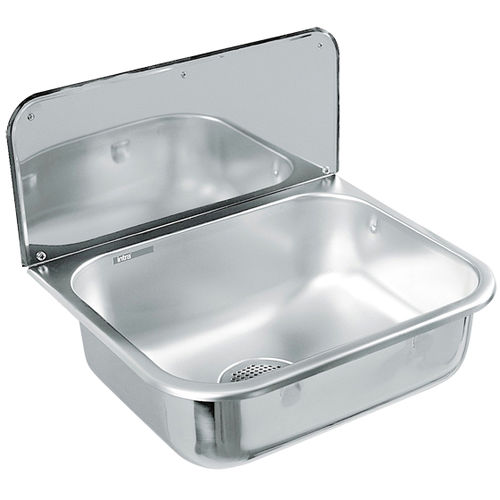 Wand-Waschbecken - U2EXP - Intra Teka - rechteckig / Edelstahl / modern