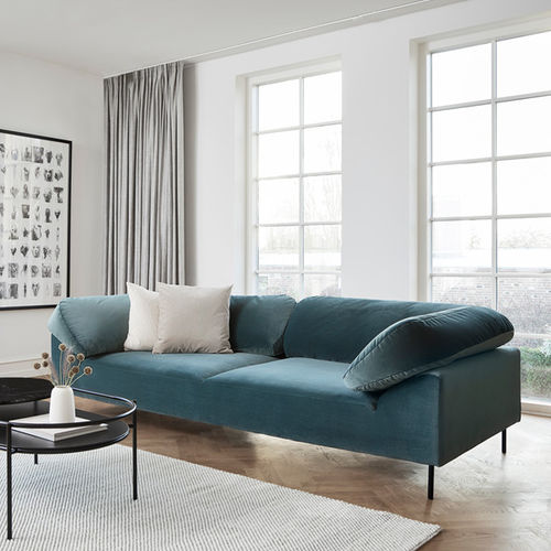Modulsofa - COLLAR  - WOUD - Eck / modern / Stoff