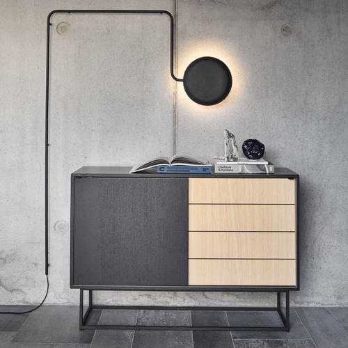 Modernes Sideboard - VIRKA  - WOUD - Eiche / Nussbaum / Holzfurnier