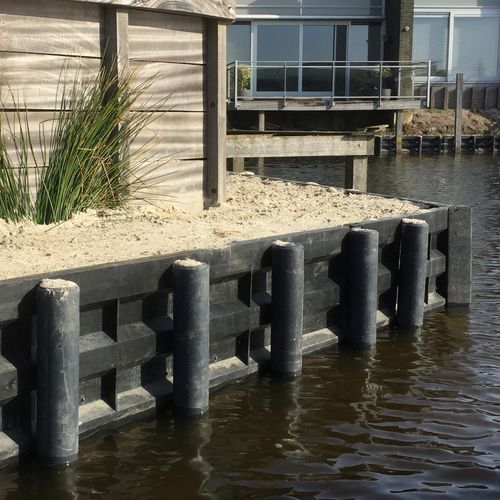 Recyclingkunststoff-Stützmauer - RAPIDRETAIN  - Lankhorst - Fertigbau / für Gartenzäune