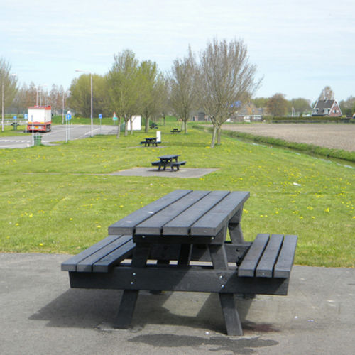 Moderner Picknicktisch - Lankhorst - Recyclingkunststoff / rechteckig / quadratisch