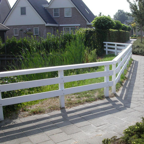 Lamellenzaun - Lankhorst - Garten / für öffentliche Bereiche / Recyclingkunststoff