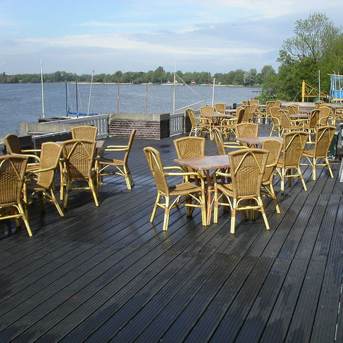 Recyclingkunststoff-Terrassendiele - Lankhorst - Holzoptik / für Gewerbegebrauch / nachhaltig