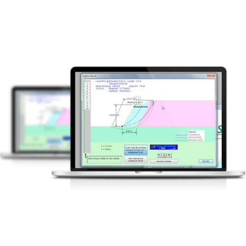 Software / Geotechnische Berechnung - SECUSLOPE - NAUE - für Betonkonstruktion