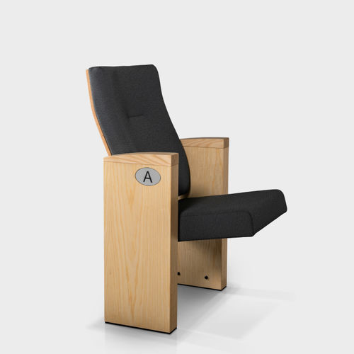 Moderner Hörsaalstuhl - Recto Boa - Jezet Seating - für den Innenraum / feuerfester Stoff / Gestell aus Holz