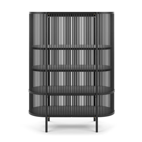 Moderner Vitrinenschrank - BASTONE: WITH DOORS - Poiat | Furniture - freistehend / Eiche / Massivholz
